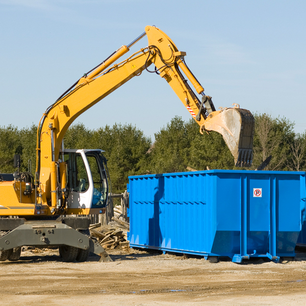 what happens if the residential dumpster is damaged or stolen during rental in Amherstdale WV